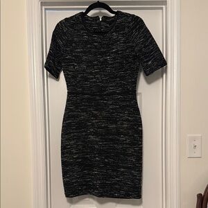 Banana Republic Black and Gray Bodycon Mini Dress